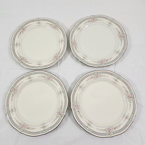 Noritake Rothschild Ivory China Platinum Band Bread & Butter Plates – Set of 4 - Picture 16 of 16